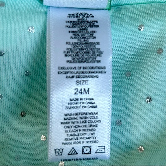 Little Me Girls’ Hooded Puffer Vest - Size: 24 Months. - Picture 8 of 8